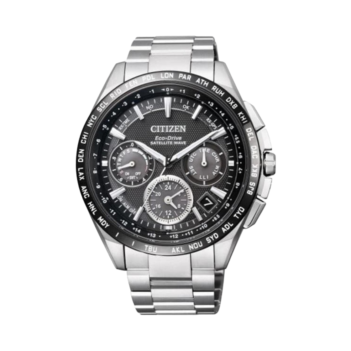 시티즌 새틀라이트 웨이브 에코드라이브 45.9mm 슈퍼 티타늄 블랙 실버(Citizen Satellite Wave Eco-Drive 45.9mm Super Titanium Black Silver) - 1