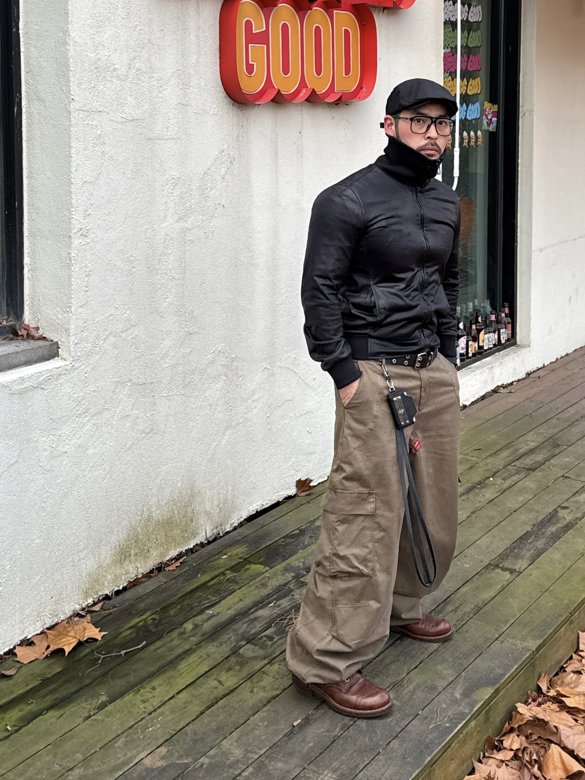 noun Washed Cargo Pants Khaki, Red Wing Iron Ranger 8111 Amber Harness - D 착용 스타일 - 4