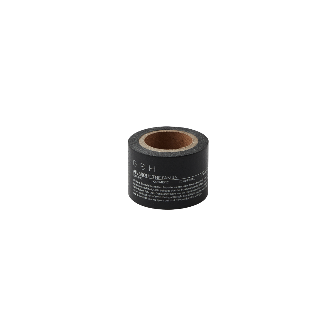 지비에이치 홈 마스킹 테이프 - Black (30mm)(GBH HOME Masking Tape Black 30mm)
