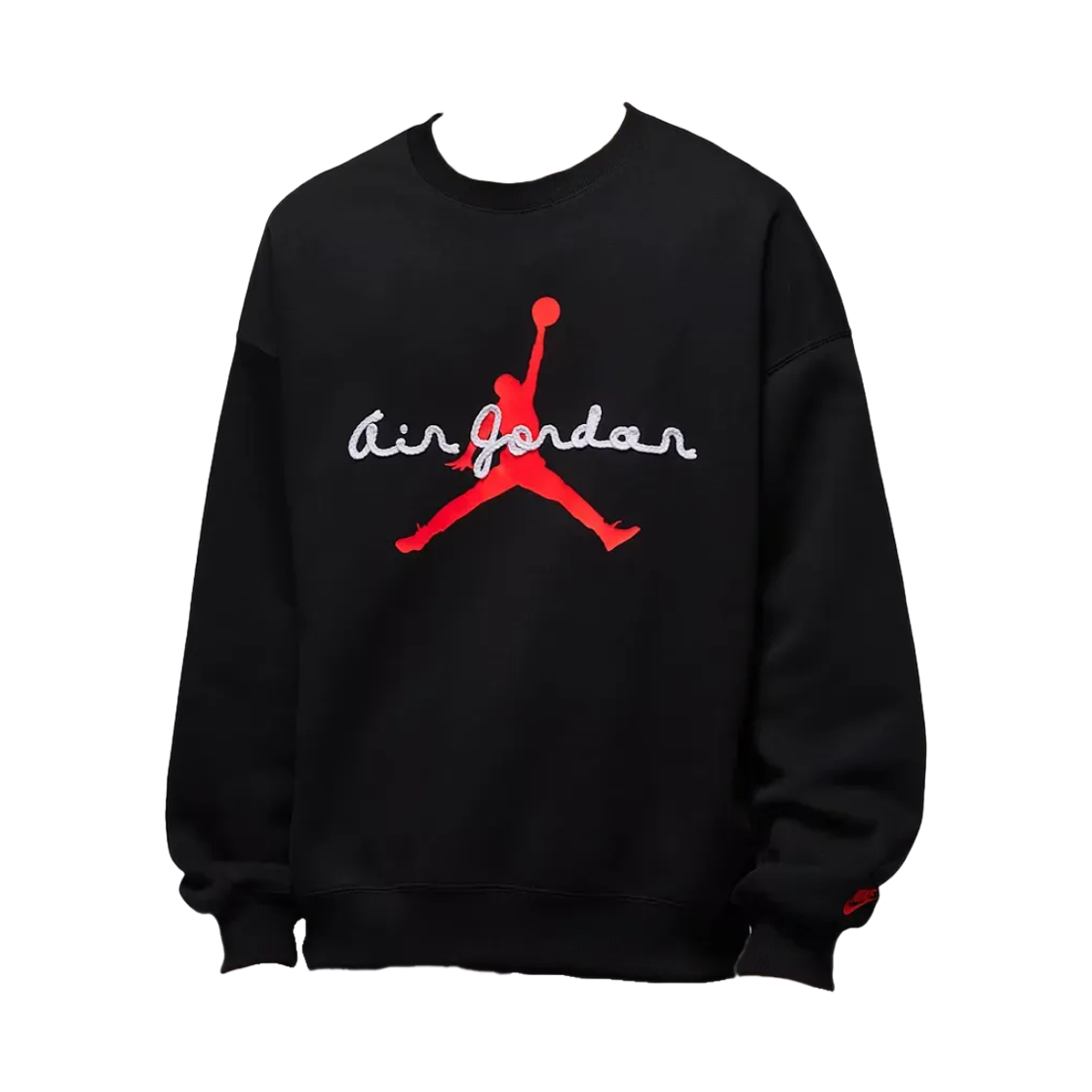 IF1846-010 Jordan Brooklyn Fleece Crewneck Sweatshirt Black Infrared 23 (IF1846-010)