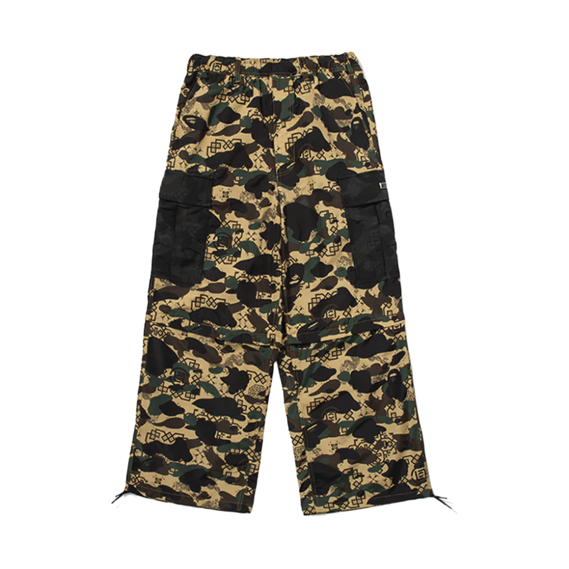 - BAPE x Clot Camo Detachable Relaxed Fit Cargo Pants Yellow
