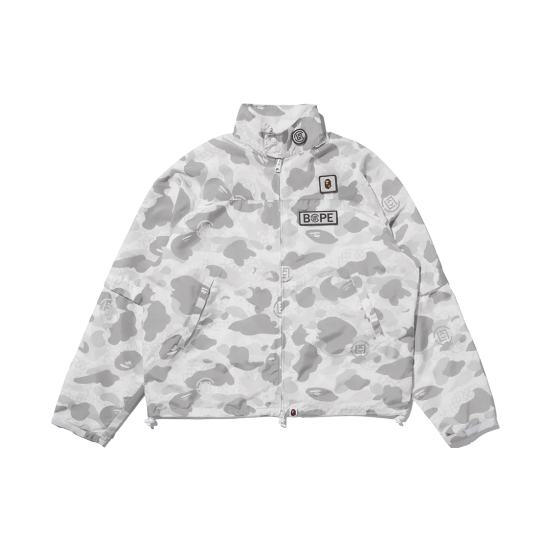 베이프 x 클랏 카모 슬리브 디테처블 레인 자켓 화이트(BAPE x Clot Camo Sleeve Detachable Rain Jacket White)