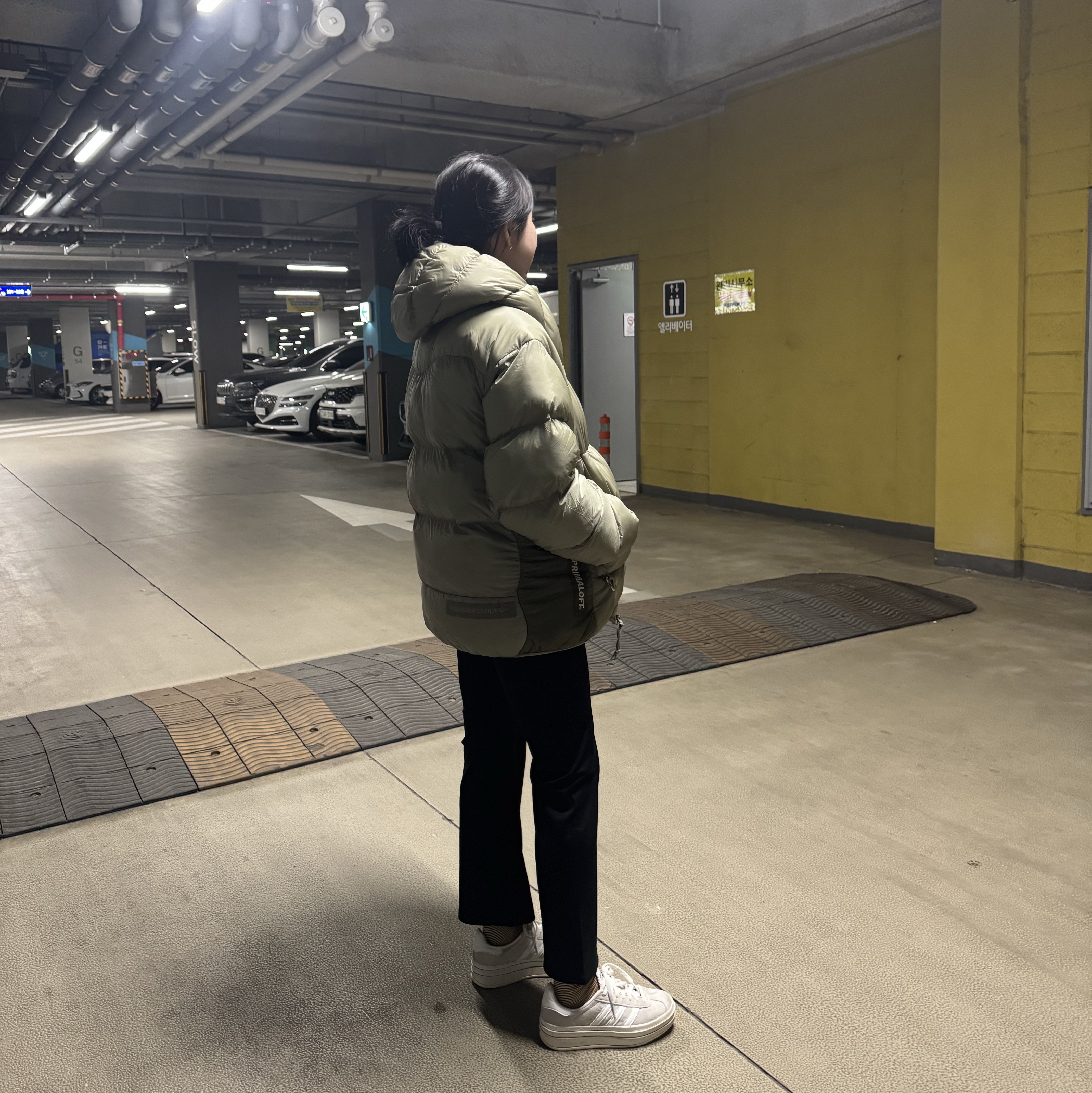 Nike ACG Therma-Fit ADV Lunar Lake Puffer Jacket Light Army - Asia 착용 스타일 - 2