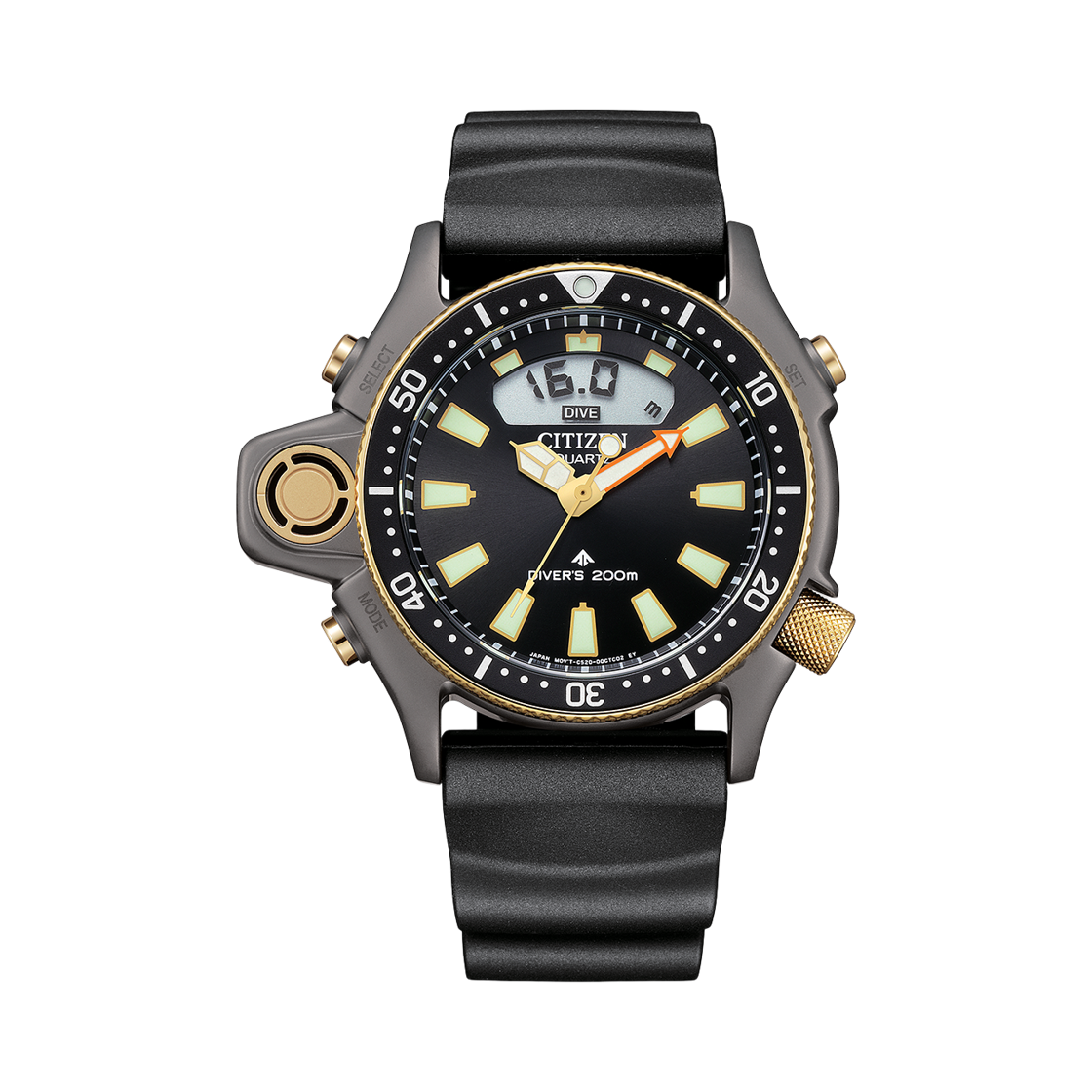 시티즌 프로마스터 아쿠아랜드 쿼츠 50.7mm 신세틱 러버 블랙(Citizen Promaster Aqualand Quartz 50.7mm Synthetic Rubber Black) - 1