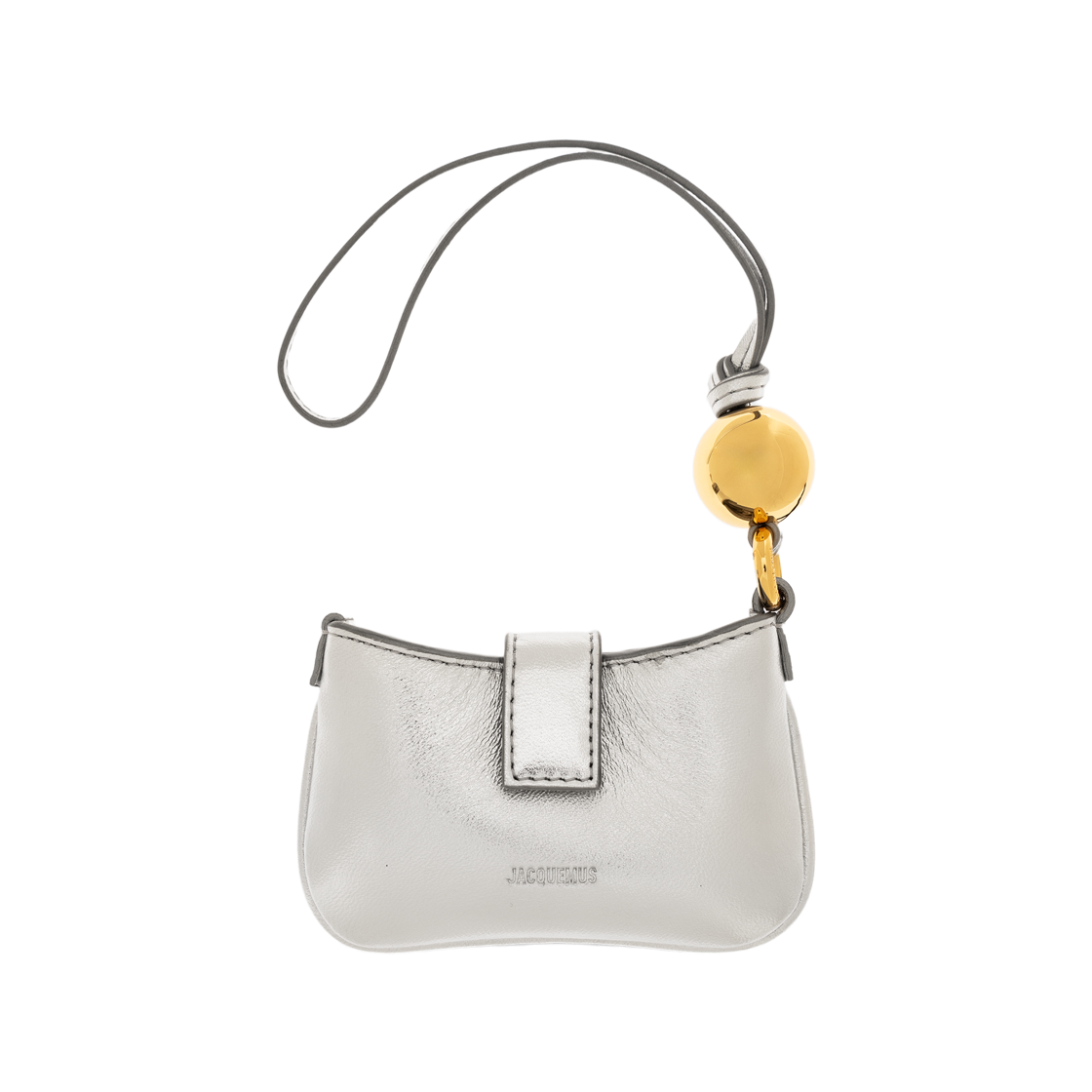 233SL116-3159-980 (W) Jacquemus Le Porte Bisou Kiss Inspired Card Case Silver