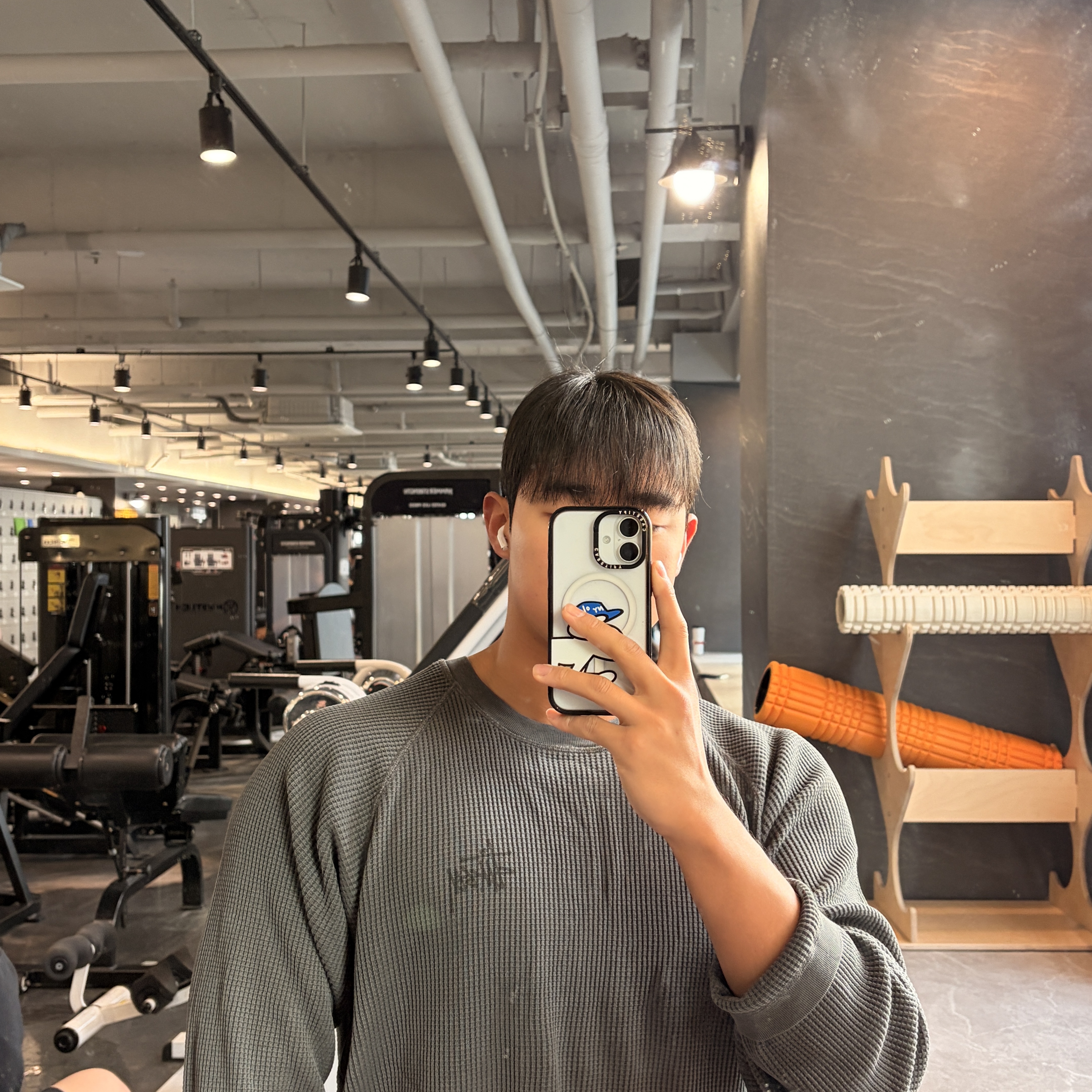 Stussy Raglan Thermal LS Crew Washed Black 착용 스타일