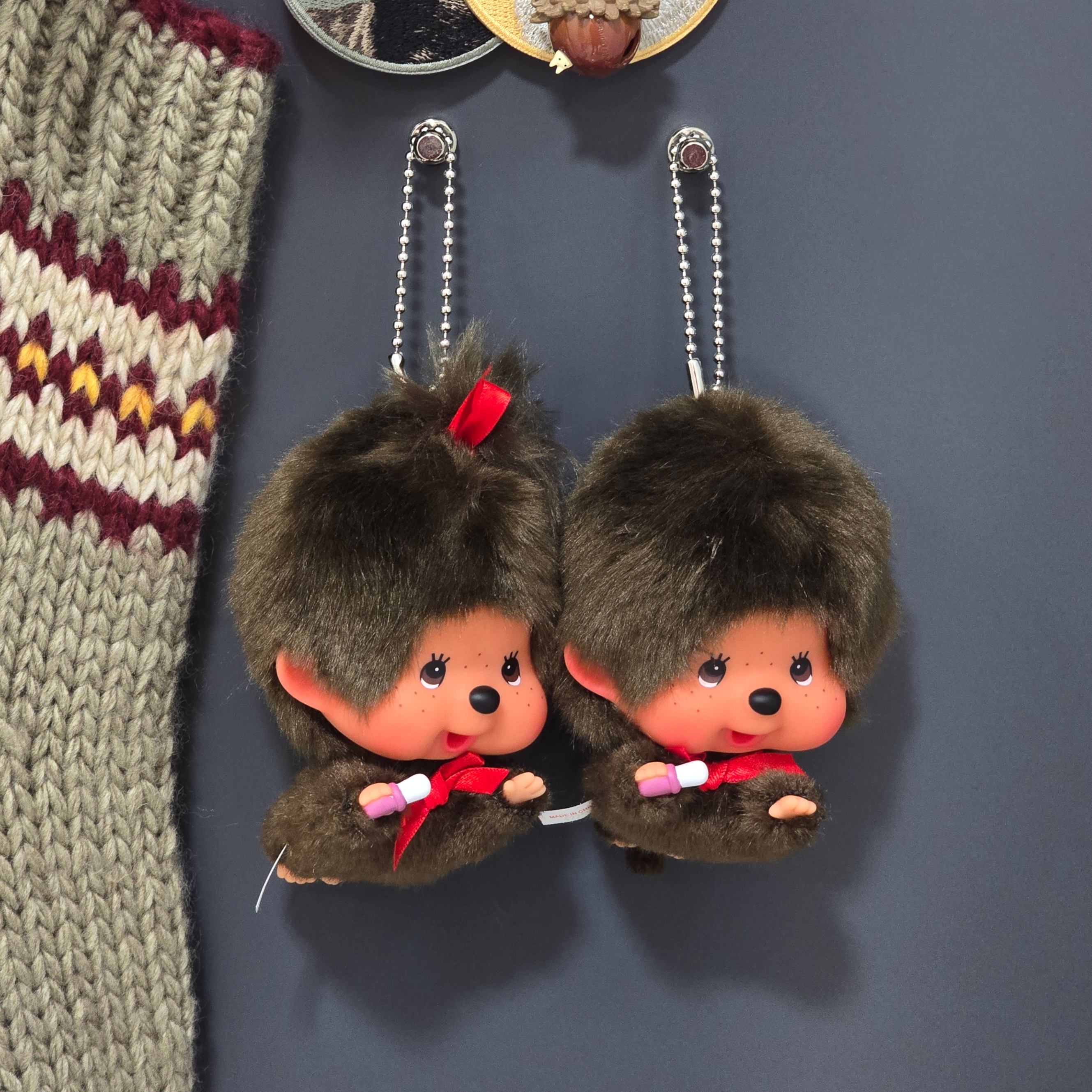Monchhichi Fly! Big Head Monchhichi Boy K/C, Monchhichi Fly! Big Head Monchhichi Girl K/C 착용 스타일