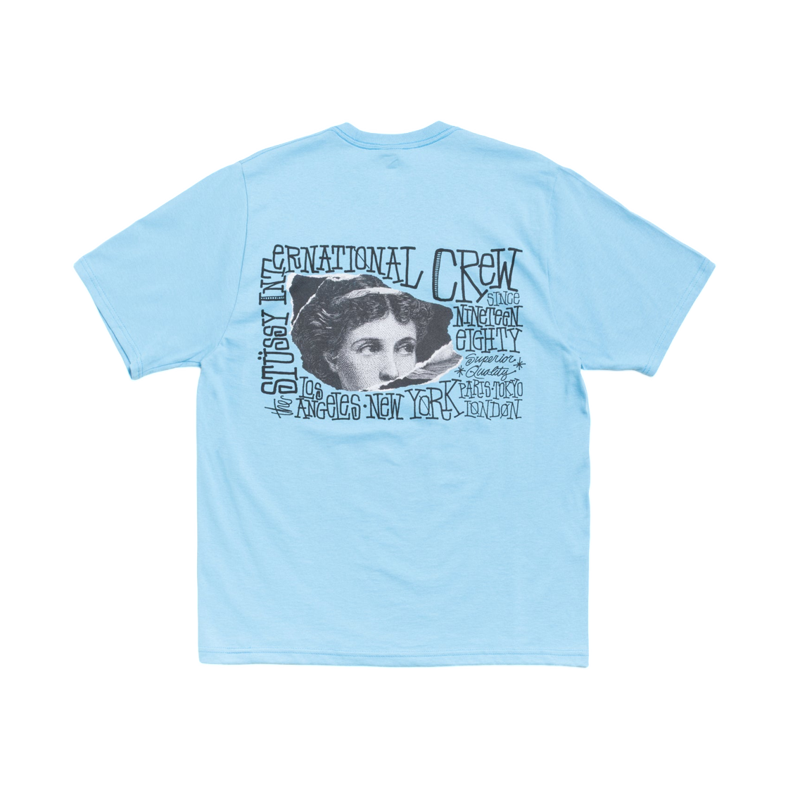 스투시 빅토리아 티셔츠 스카이 블루(Stussy Victoria T-Shirts Sky Blue) - 1