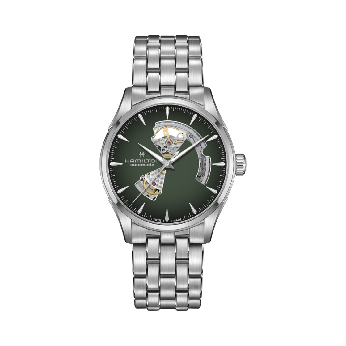 H32705160 Hamilton Jazzmaster Open Heart Auto 42mm Stainless Steel Green