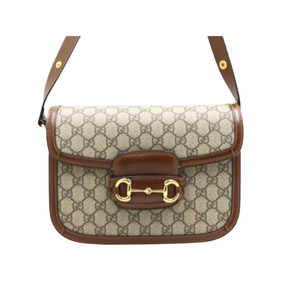 IT9TRSWJ5IME Gucci 1955 Horsebit GG Supreme Canvas 1955 Horsebit Shoulder Bag