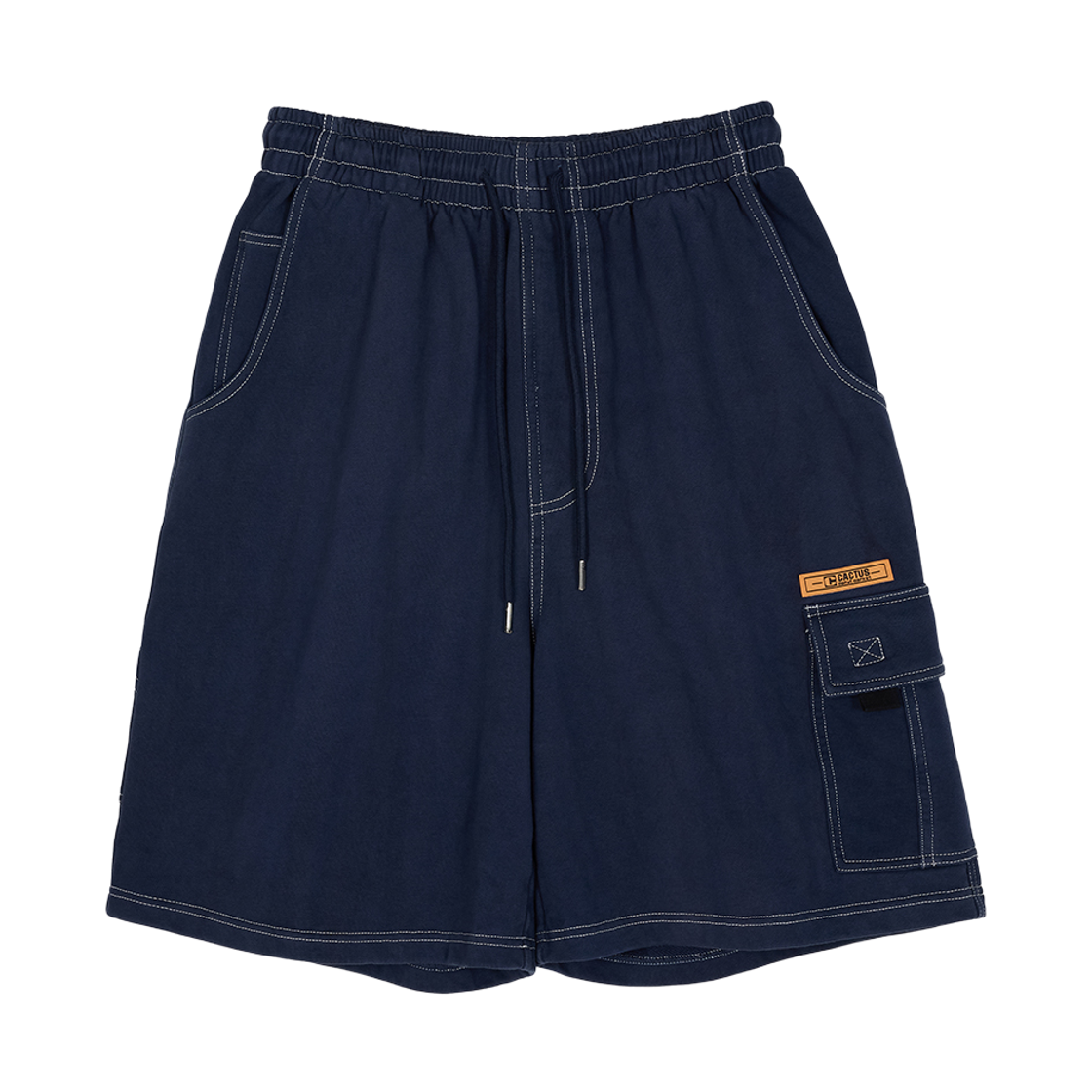 캑터스도넛마켓 스티치 카고 버뮤다 쇼츠 – 네이비(Cactusdonutmarket Stitch Cargo Bermuda Shorts - Navy)