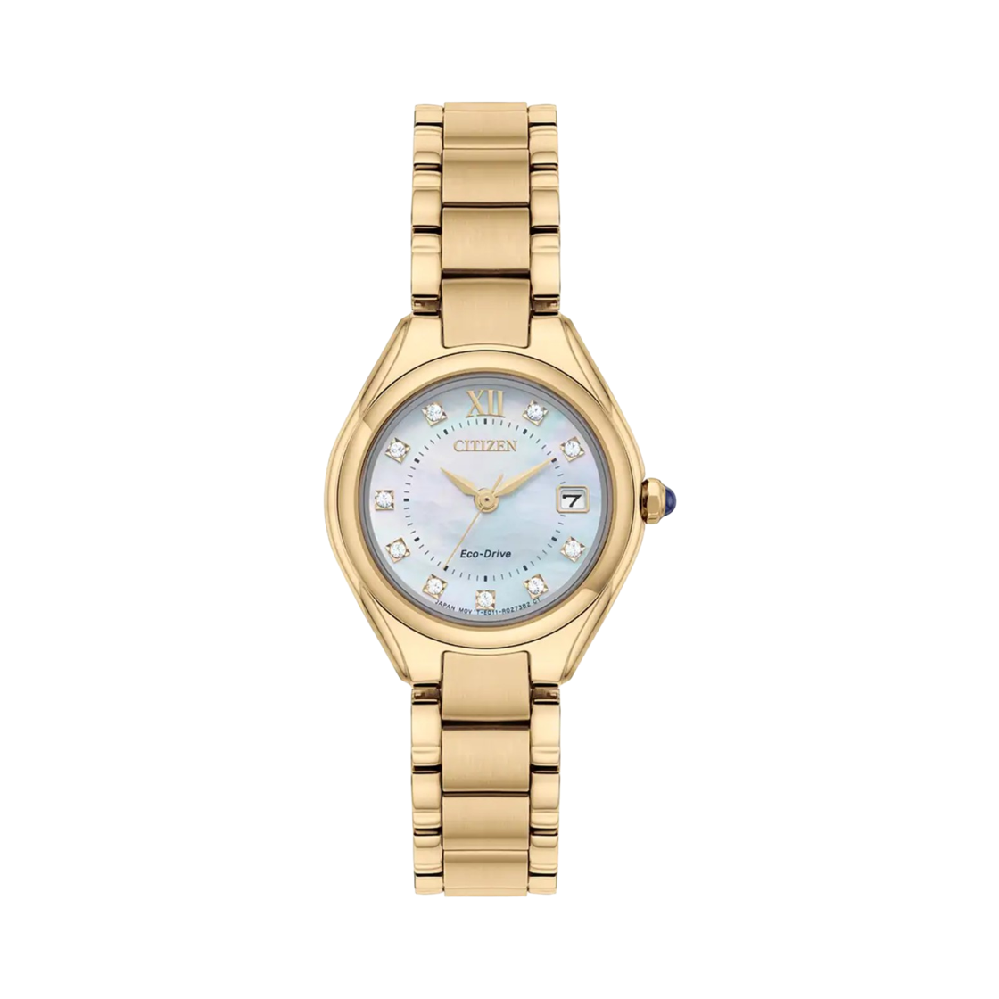 (W) 시티즌 에코드라이브 26mm 스테인리스 스틸 마더 오브 펄 로즈 골드((W) Citizen Eco-Drive 26mm Stainless Steel Mother of Pearl Rose Gold) - 1