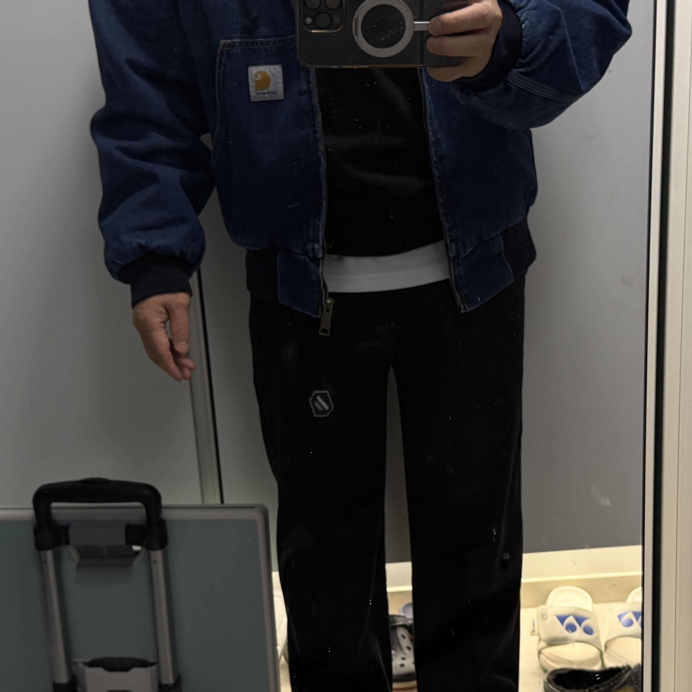 Carhartt WIP Maitland Denim OG Active Jacket Blue Stone Washed 착용 스타일