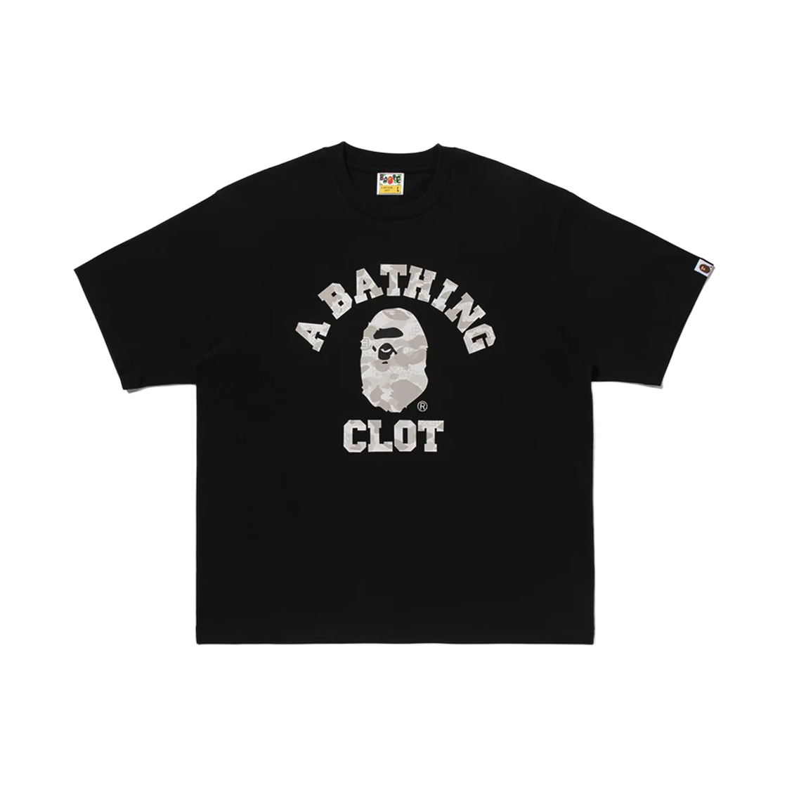 베이프 x 클랏 컬리지 릴렉스드 핏 티셔츠 블랙(BAPE x Clot College Relaxed Fit T-Shirt Black) - 1