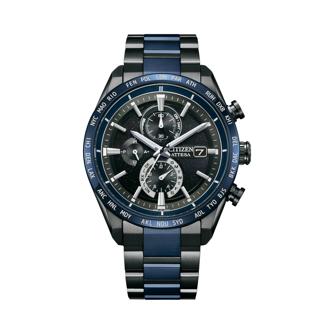 시티즌 아테사 에코드라이브 42mm 슈퍼 티타늄 블루 블랙(Citizen Attesa Eco-Drive 42mm Super Titanium Blue Black) - 1
