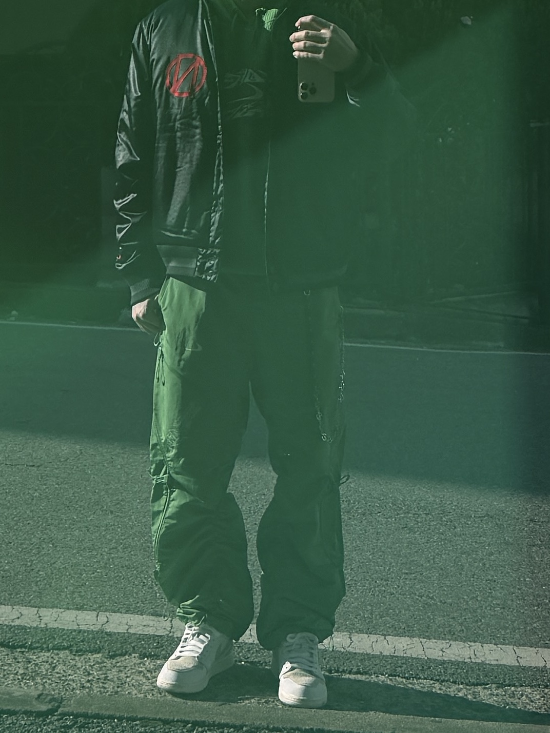 Nike x Off-White Engineered Hoodie Kelly Green - Asia, Nike x Off-White Woven Pants Kelly Green - Asia 착용 스타일