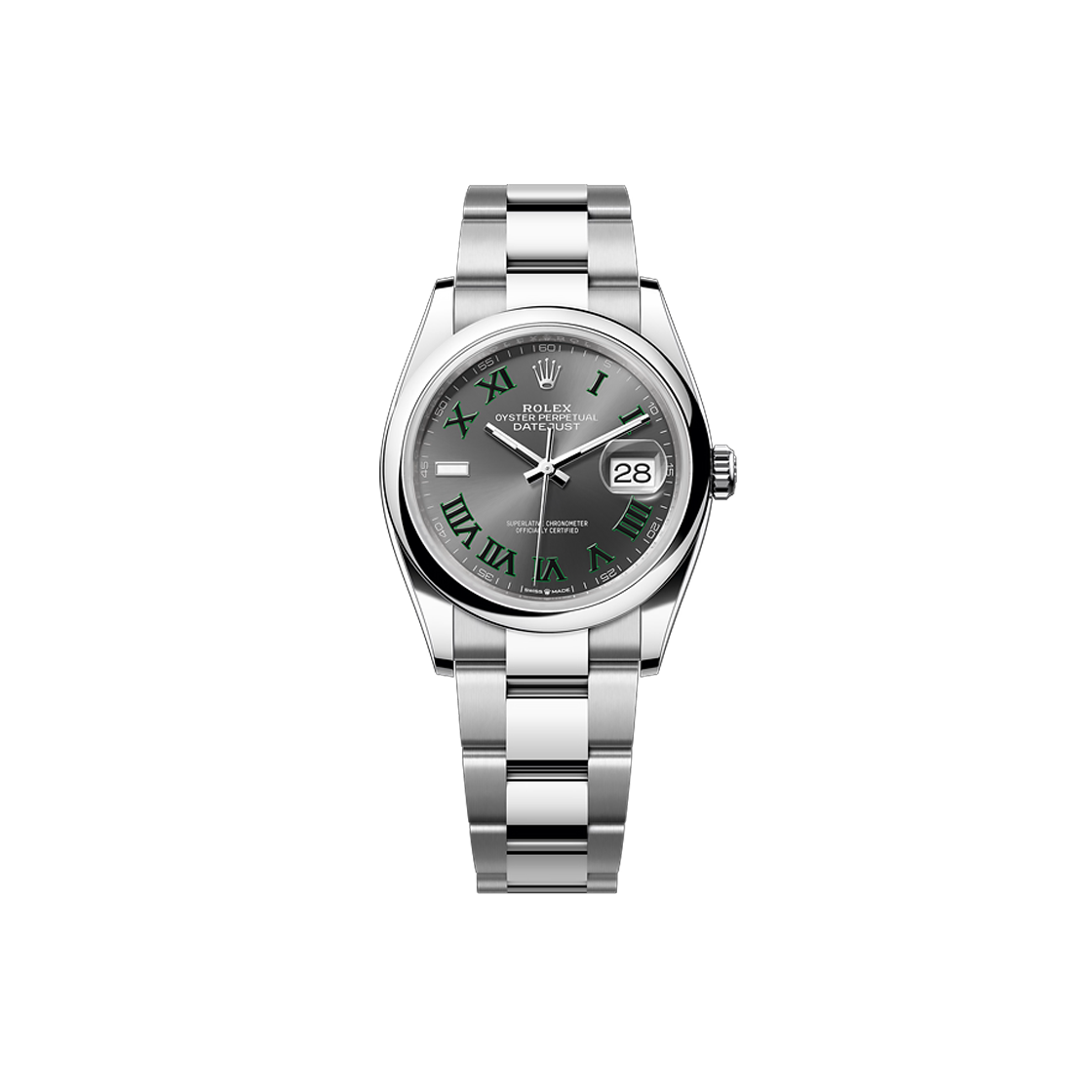 ITTMRAJN2VCQ Rolex Datejust 36 - 126200 Dome Bezel Slate Roman + Bar Oyster No. 7210