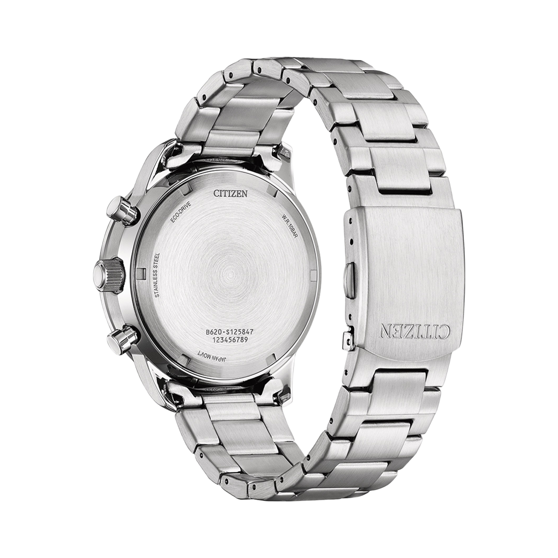 시티즌 크로노그래프 에코드라이브 44mm 스테인리스 스틸 실버 라이트 블루(Citizen Chronograph Eco-Drive 44mm Stainless Steel Silver Light Blue) - 2