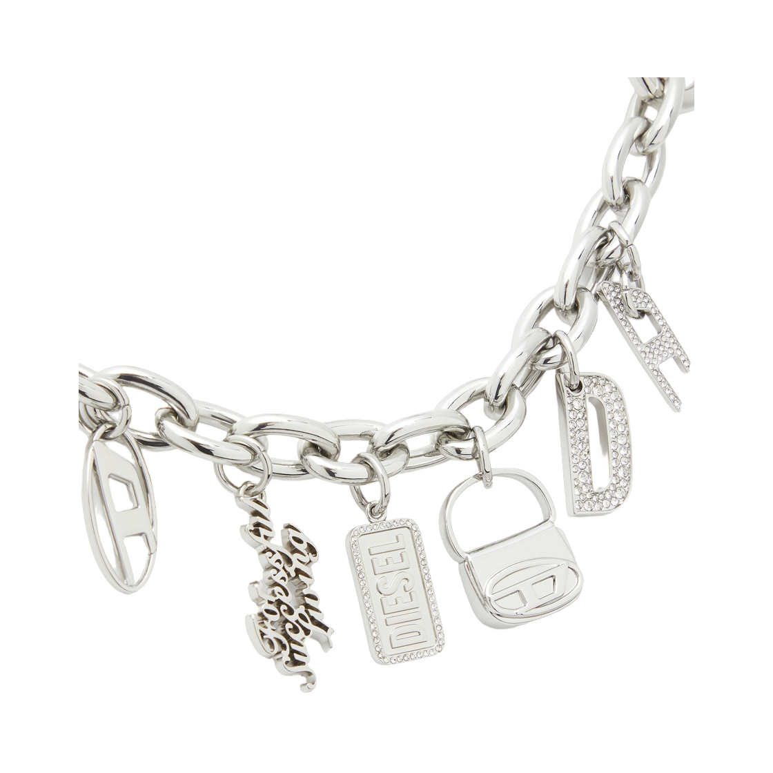 디젤 체인-D S 참 디테쳐블 체인 실버(Diesel Chain-D S Charm Detachable Chain Silver) - 1