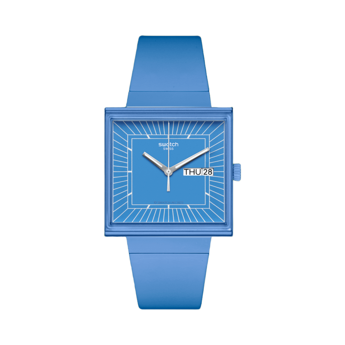 스와치 왓 이프 41.8mm 쿼츠 스카이 블루(Swatch What if 41.8mm Quartz Sky Blue) - 1
