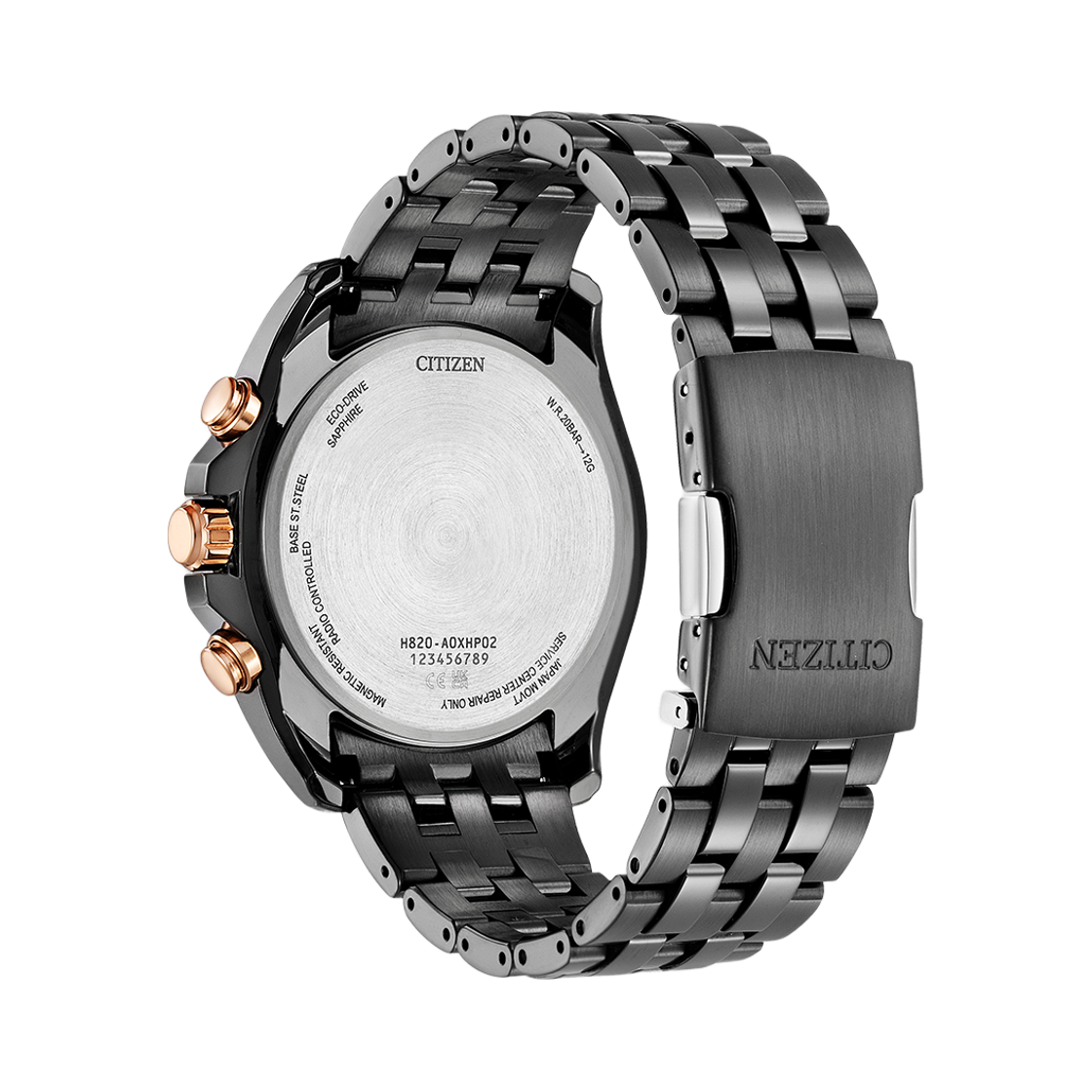시티즌 글로벌 라디오 컨트롤 에코드라이브 44.3mm 스테인리스 스틸 블랙 그린(Citizen Global Radio Controlled Eco-Drive 44.3mm Stainless Steel Black Green) - 2