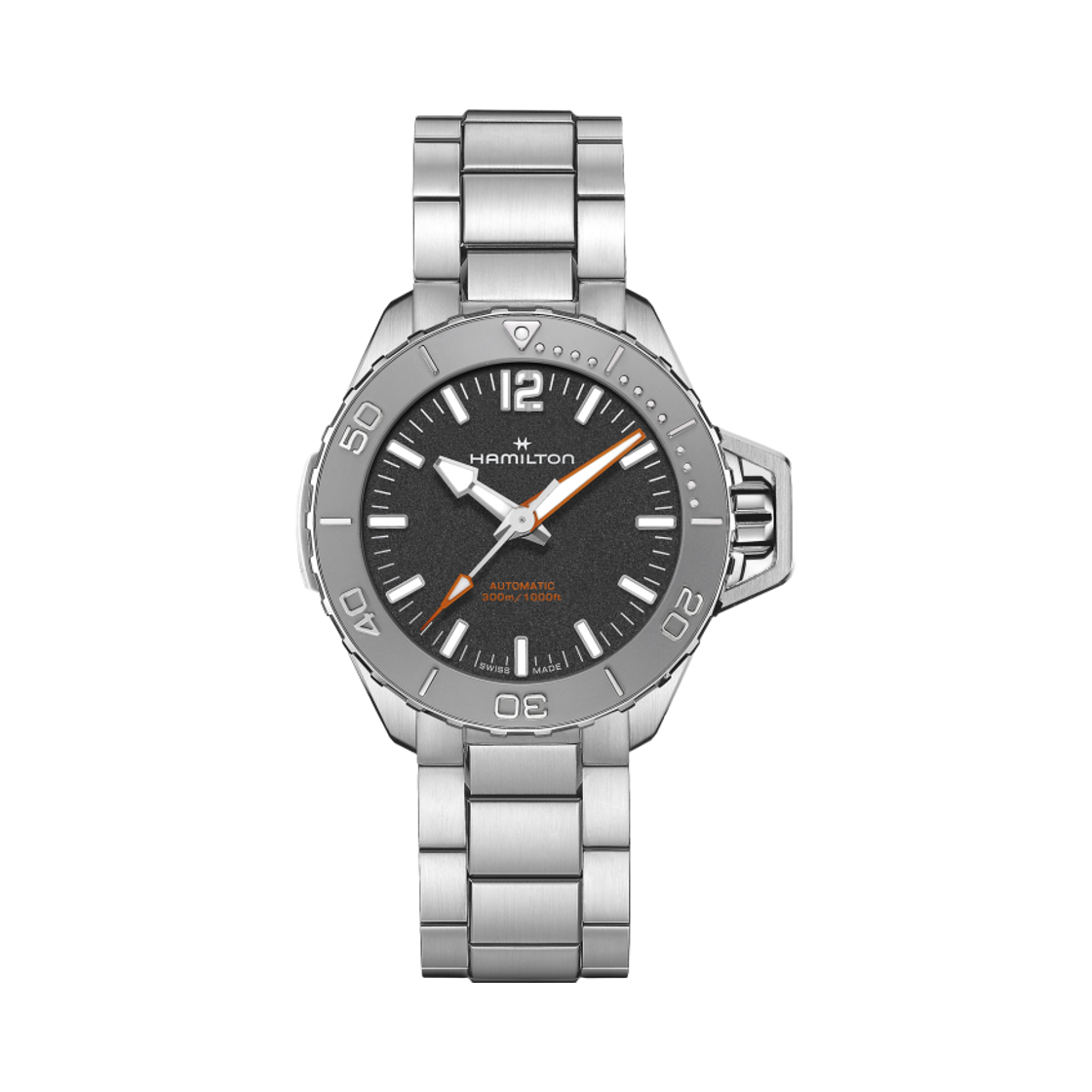 해밀턴 카키 네이비 프로그맨 오토 41mm 스테인리스 스틸 블랙(Hamilton Khaki Navy Frogman Auto 41mm Stainless Steel Black) - 1
