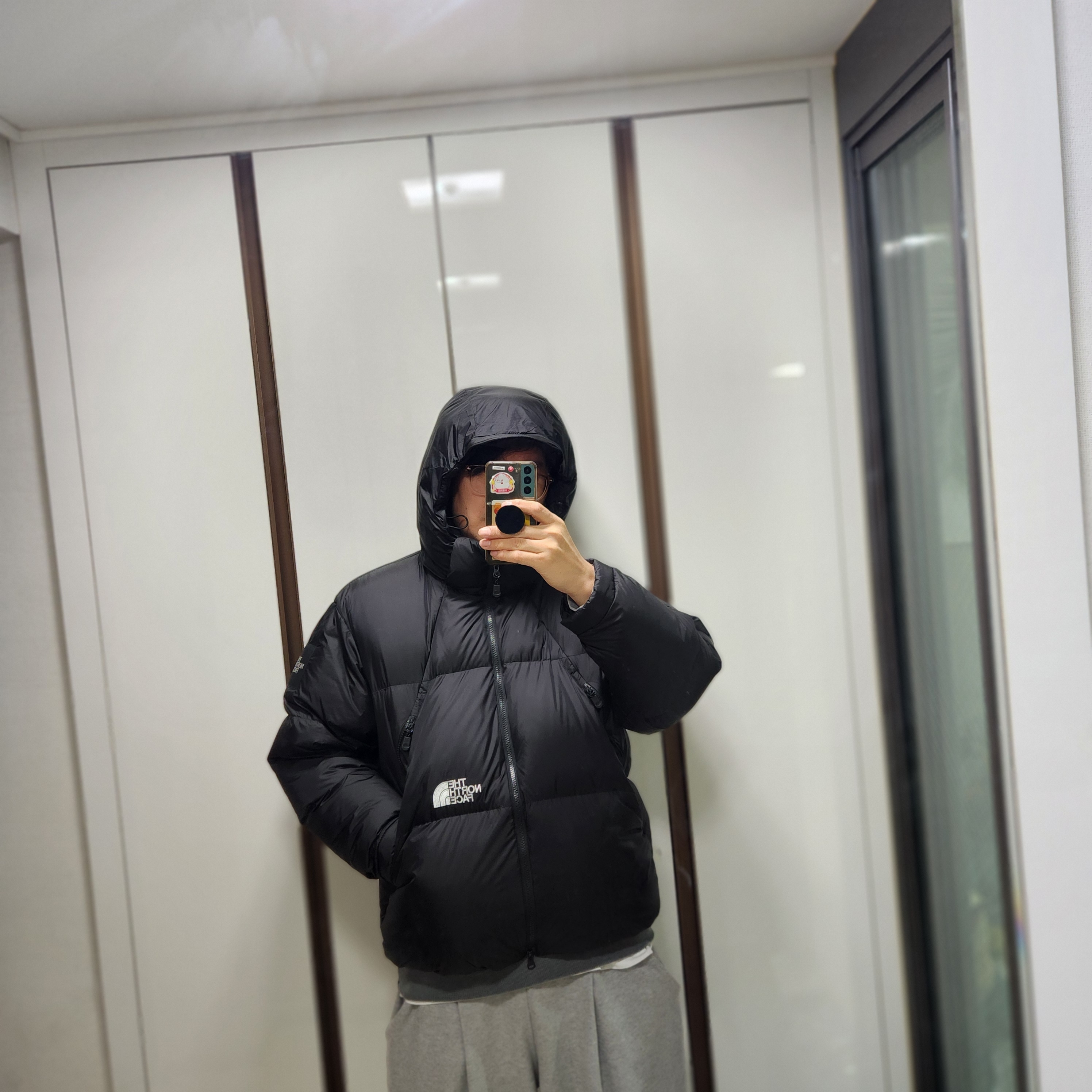 The North Face White Label Project Down Jacket RDS Black - 25FW 착용 스타일 - 1