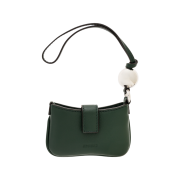 (W) Jacquemus Le Porte Bisou Kiss Inspired Card Case Dark Green
