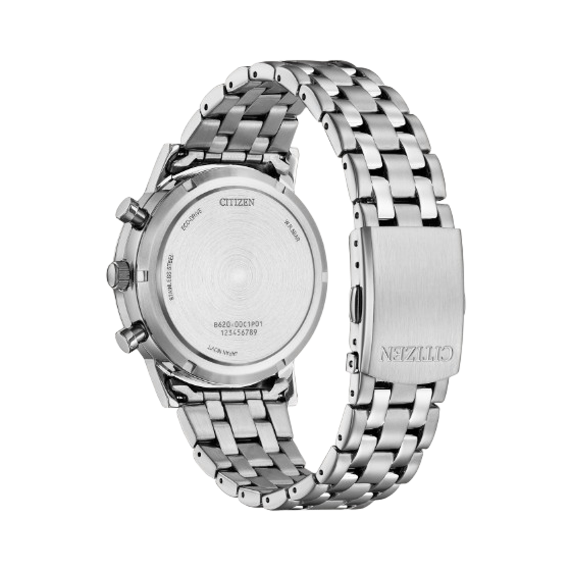 시티즌 크로노그래프 에코드라이브 42mm 스테인리스 스틸 실버 블랙(Citizen Chronograph Eco-Drive 42mm Stainless Steel Silver Black) - 2