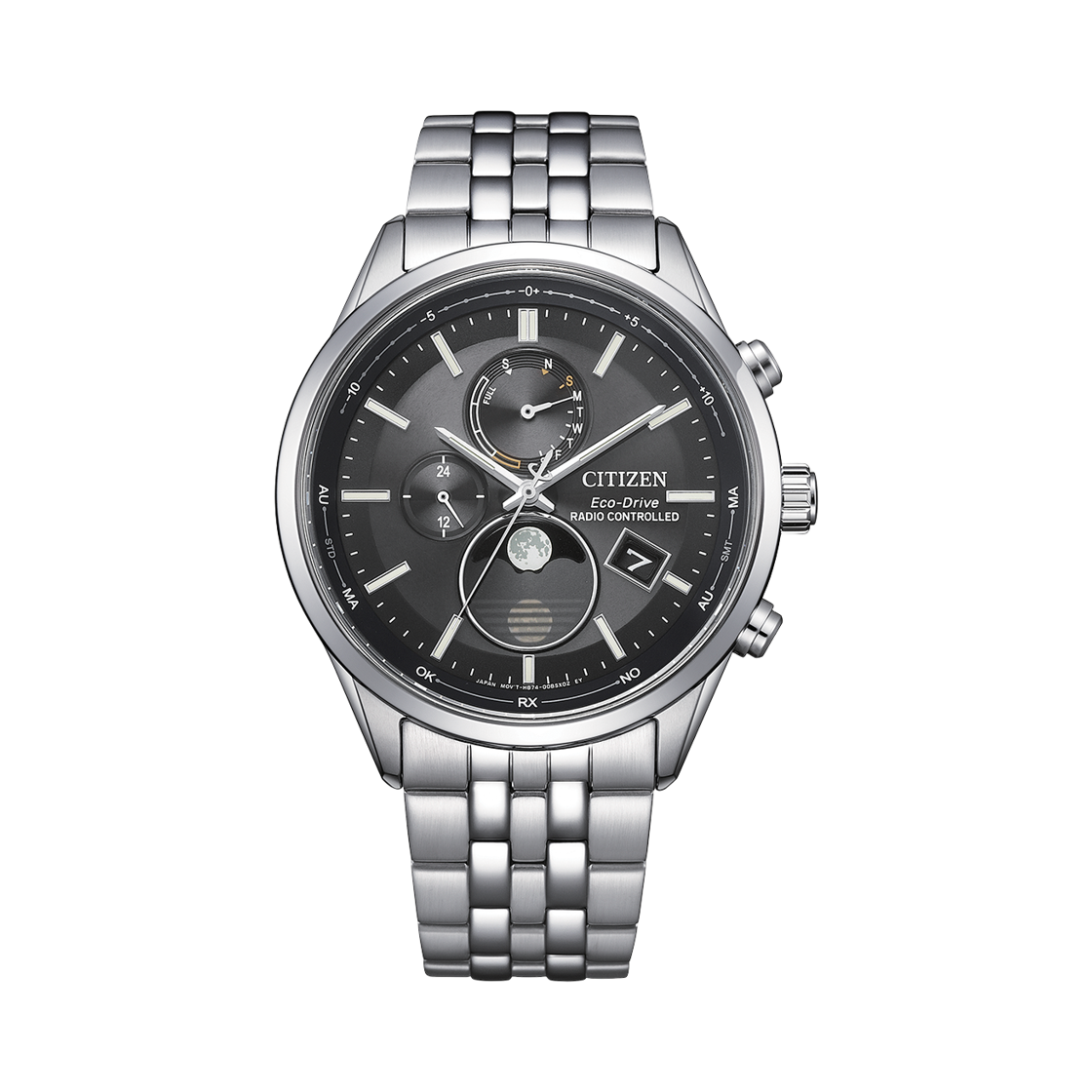 시티즌 글로벌 라디오 컨트롤 에코드라이브 42mm 스테인리스 스틸 실버 블랙(Citizen Global Radio Controlled Eco-Drive 42mm Stainless Steel Silver Black) - 1