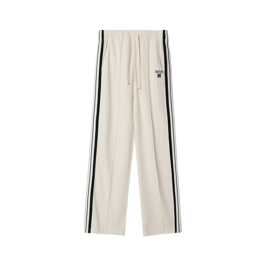 SA261WTP02CRBK SATUR W Lawton Lining Track Pants Cream Black