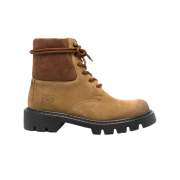 Loewe Sierra Leather Ankle Boots Tobacco Brown