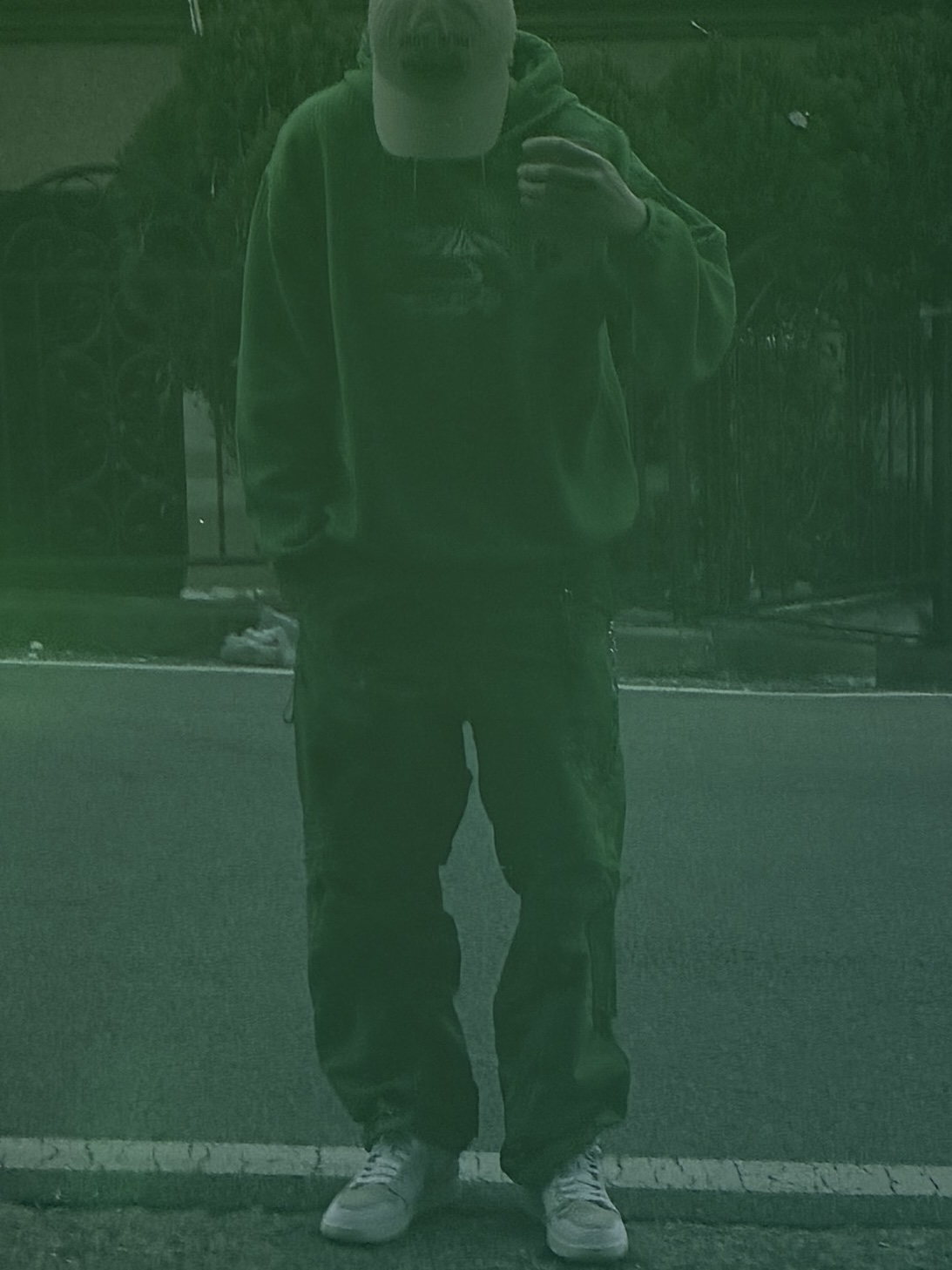 Nike x Off-White Engineered Hoodie Kelly Green - Asia, Nike x Off-White Woven Pants Kelly Green - Asia 착용 스타일