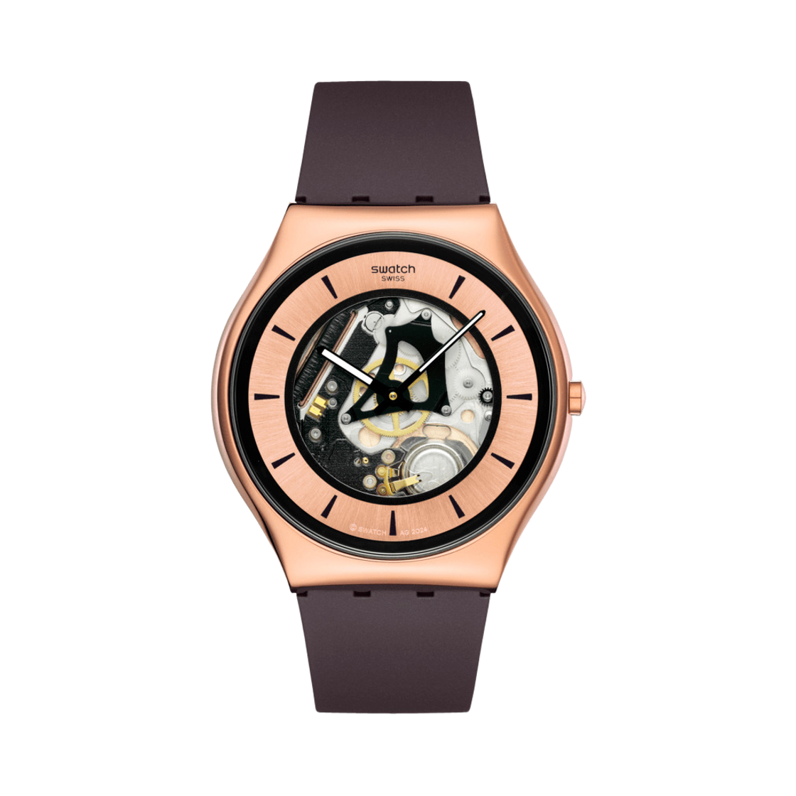 SS07G107 Swatch Copper Flame Quartz 42mm Brown