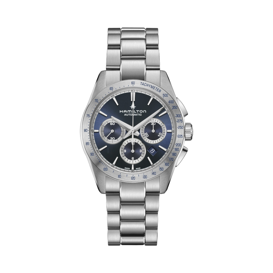 H36616140 Hamilton Jazzmaster Performer Auto Chrono 42mm Stainless Steel Blue