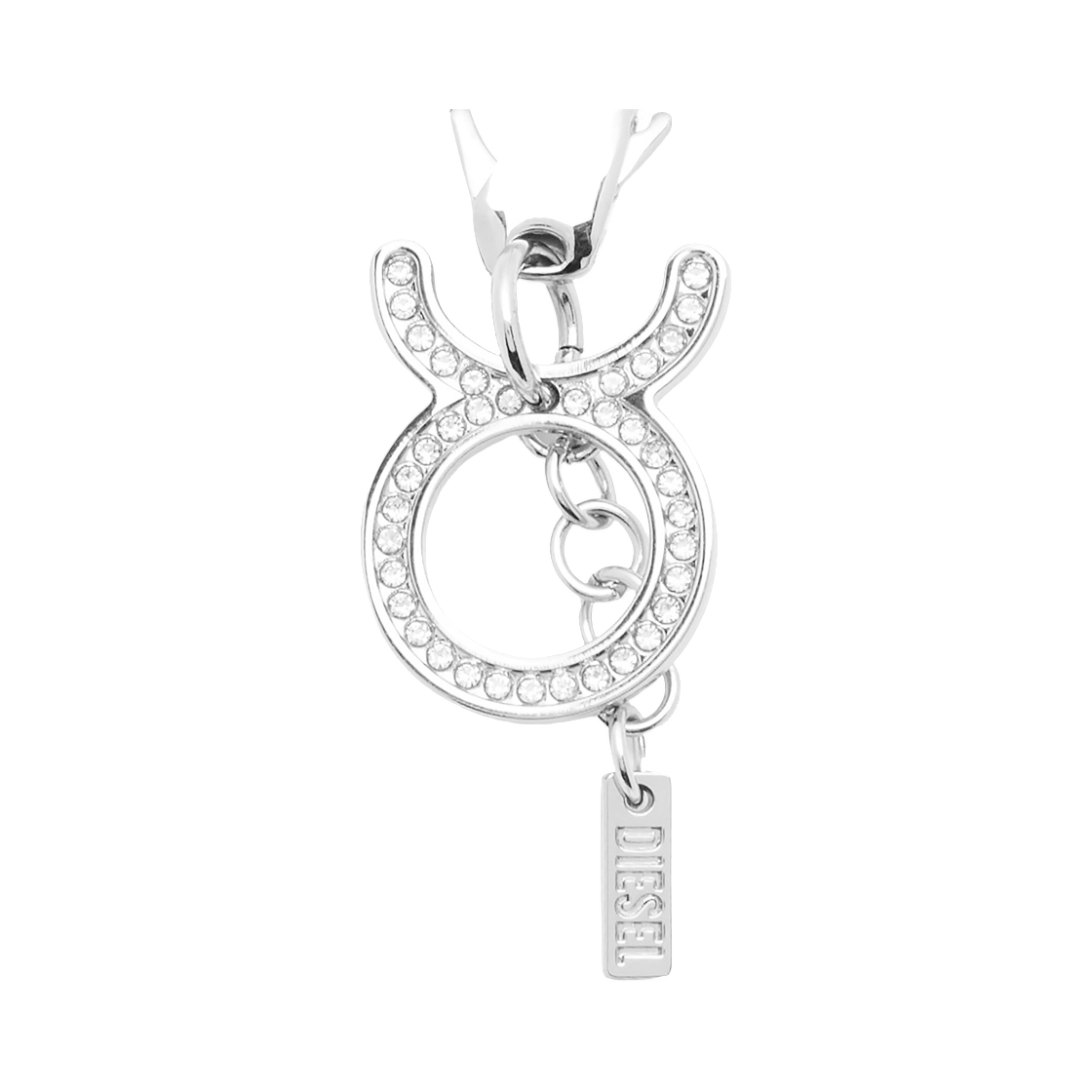 디젤 참 토러스 메탈 토러스 참 라인스톤 실버(Diesel Charm Taurus Metal Taurus Charm with Rhinestones Silver) - 1