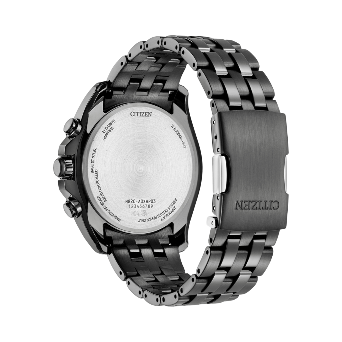 시티즌 글로벌 라디오 컨트롤 에코드라이브 44.3mm 스테인리스 스틸 블랙(Citizen Global Radio Controlled Eco-Drive 44.3mm Stainless Steel Black) - 2