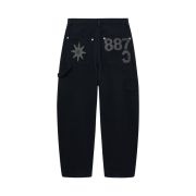 Cactusdonutmarket Rivet Embroidery Carpenter Trouser - Navy