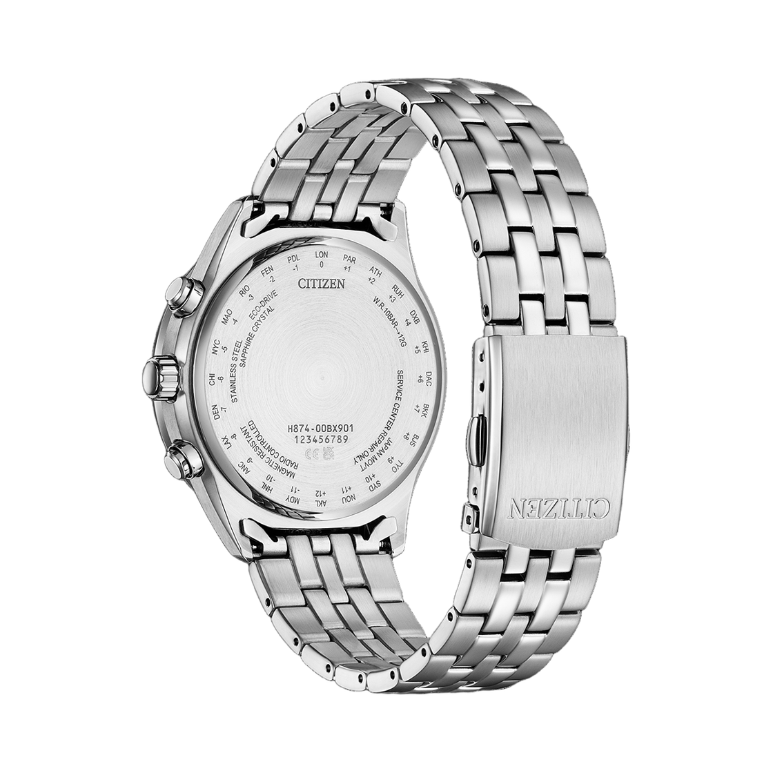시티즌 글로벌 라디오 컨트롤 에코드라이브 42mm 스테인리스 스틸 실버 블루(Citizen Global Radio Controlled Eco-Drive 42mm Stainless Steel Silver Blue) - 2