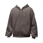 Jordan Brooklyn Fleece Oversized Full Zip Hoodie Olive Grey Black (IB7231-040)