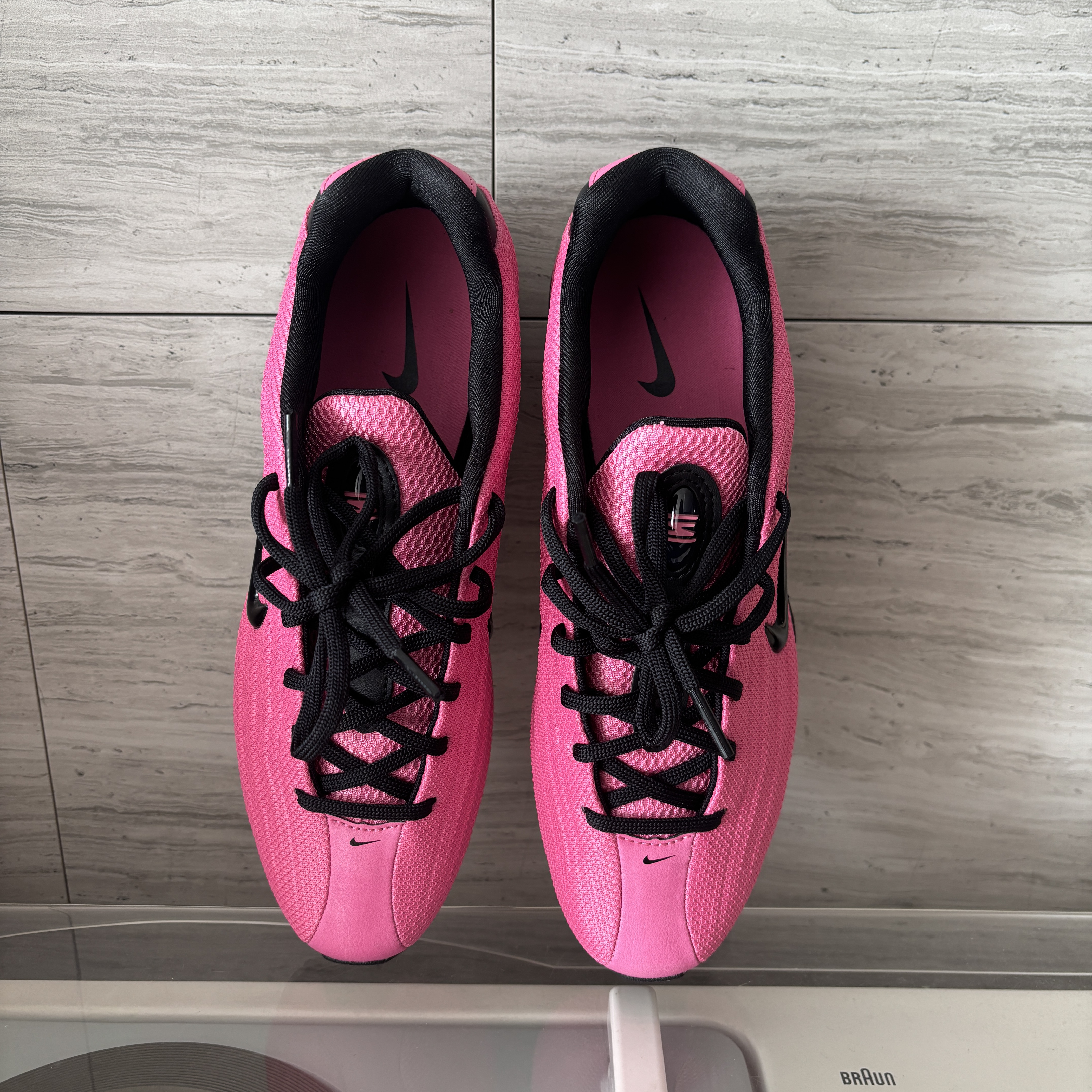 (W) Nike Shox Z Pinksicle Black 착용 스타일 - 2