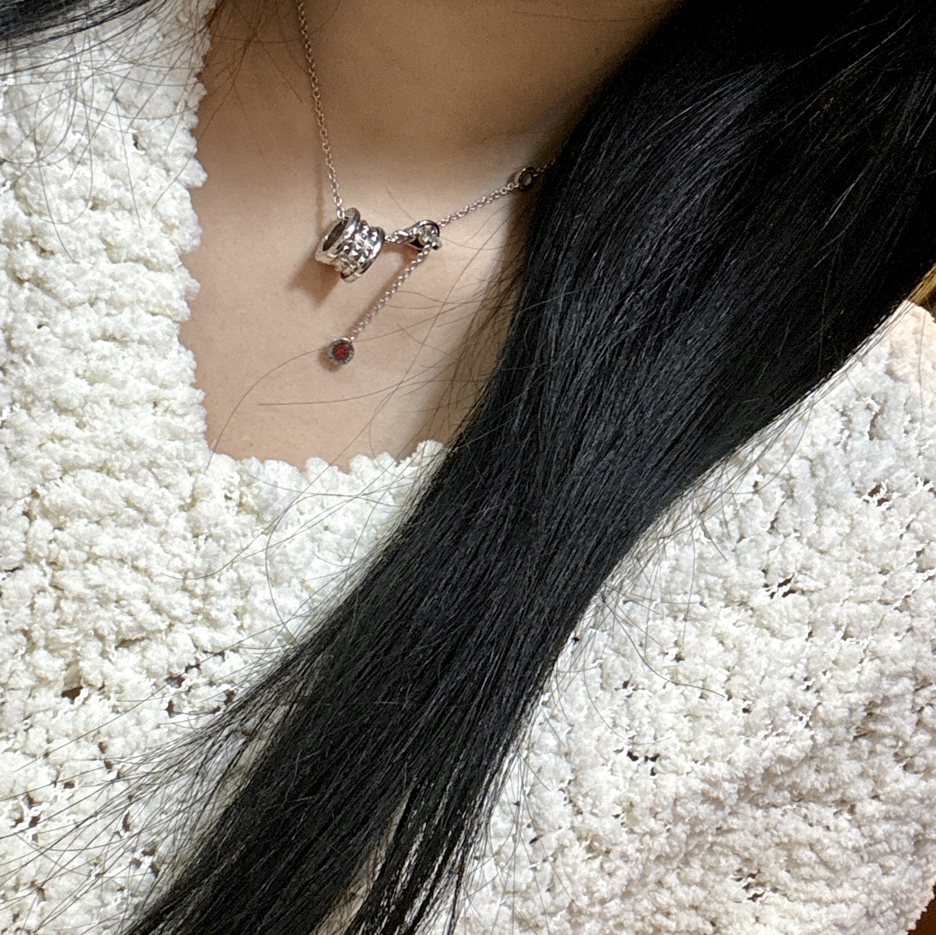 Bulgari Save The Children Necklace Sterling Silver 착용 스타일 - 3