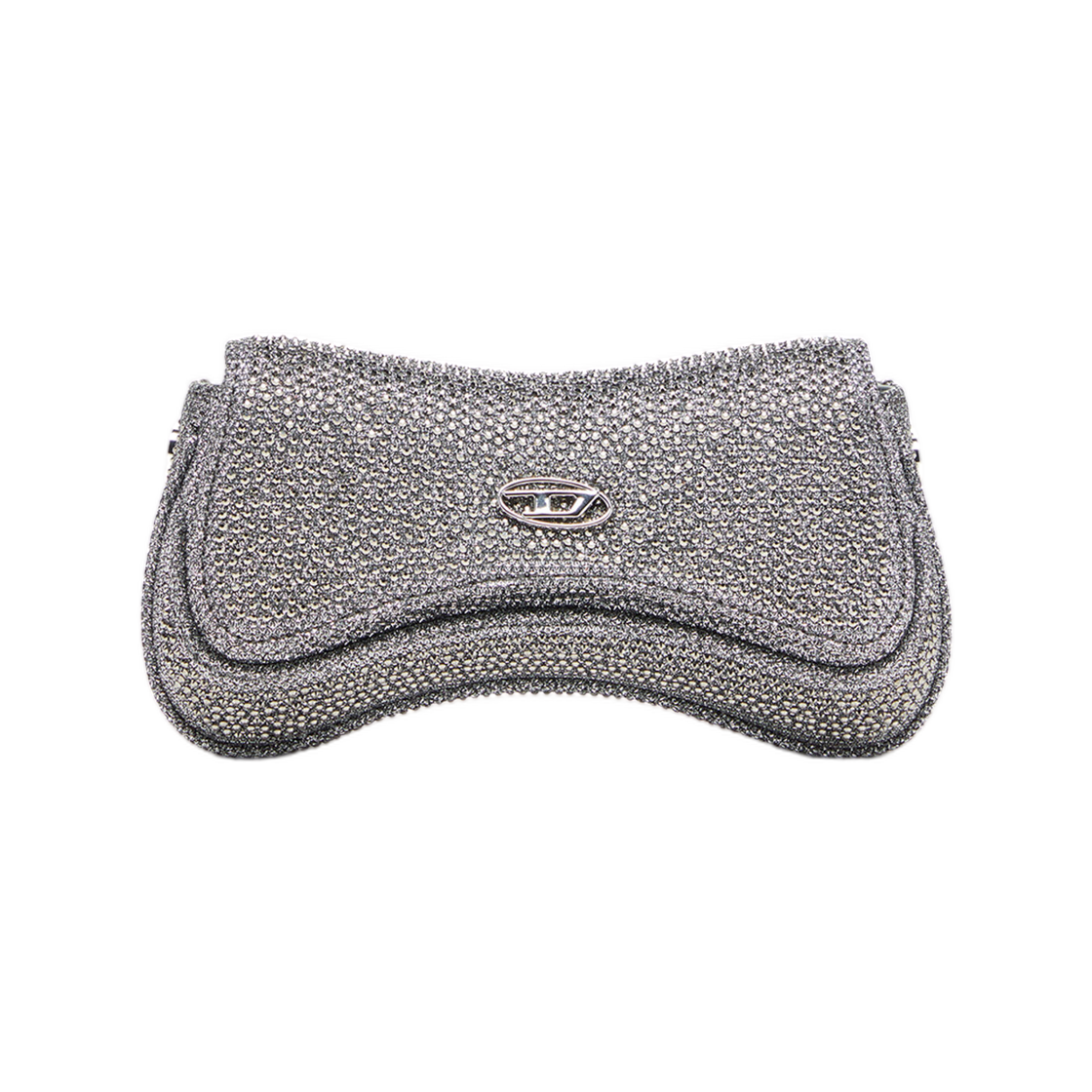 디젤 플레이 크로스바디 Xs 플레이 미니 크로스바디 백 크리스탈 루렉스 실버(Diesel Play Crossbody Xs Play-Mini Crossbody Bag In Crystal Lurex Silver)
