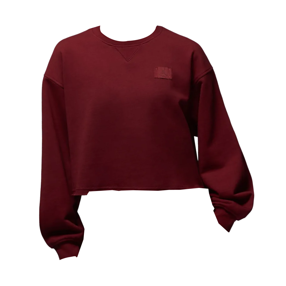 IF1007-677 (W) Jordan Flight Fleece Mod Crop Crewneck Sweatshirt Team Red Dark Team Red - Asia