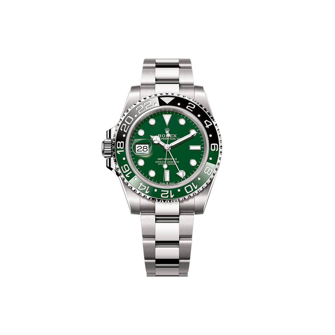 ITLTDFLBUOAP Rolex GMT-Master II 40mm Green Bar + Dot Oyster No. 7185