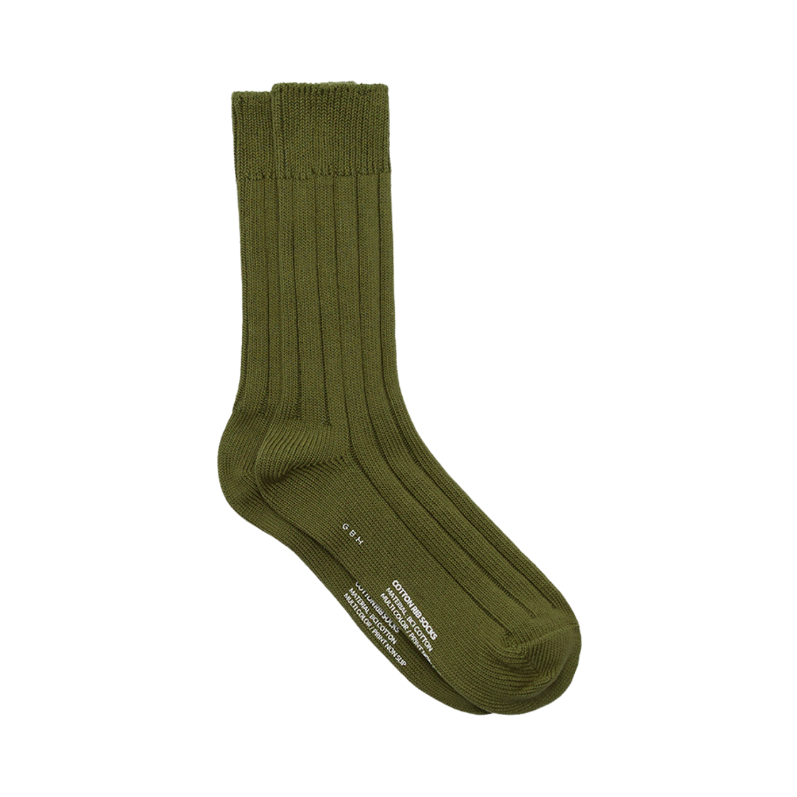 APB3AC070OLFF GBH APPAREL Cotton Rib Socks / Olive