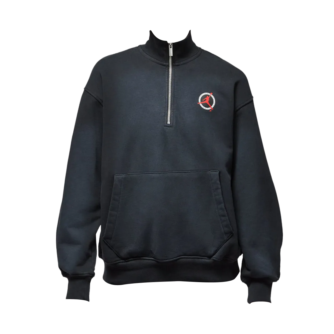 IO9532-010 (W) Jordan Flight Club Fleece Quarter-Zip Pullover Black - Asia
