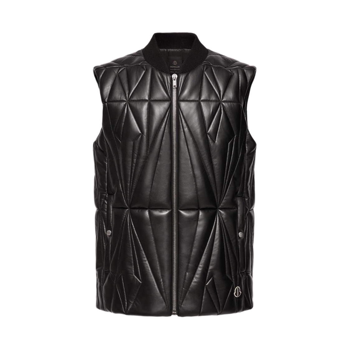 몽클레르 x 릭 오웬스 지오카모 플라이트 나파 레더 베스트 블랙 - 26SS(Moncler x Rick Owens Geocamo Flight Nappa Leather Vest Black - 26SS) - 1