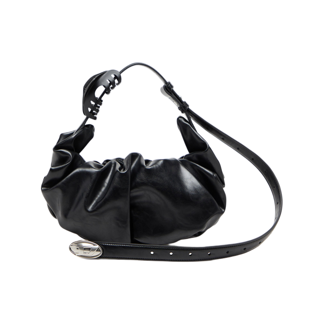 X10479P8657-T8013 Diesel Grab-D-Hobo Bag Black