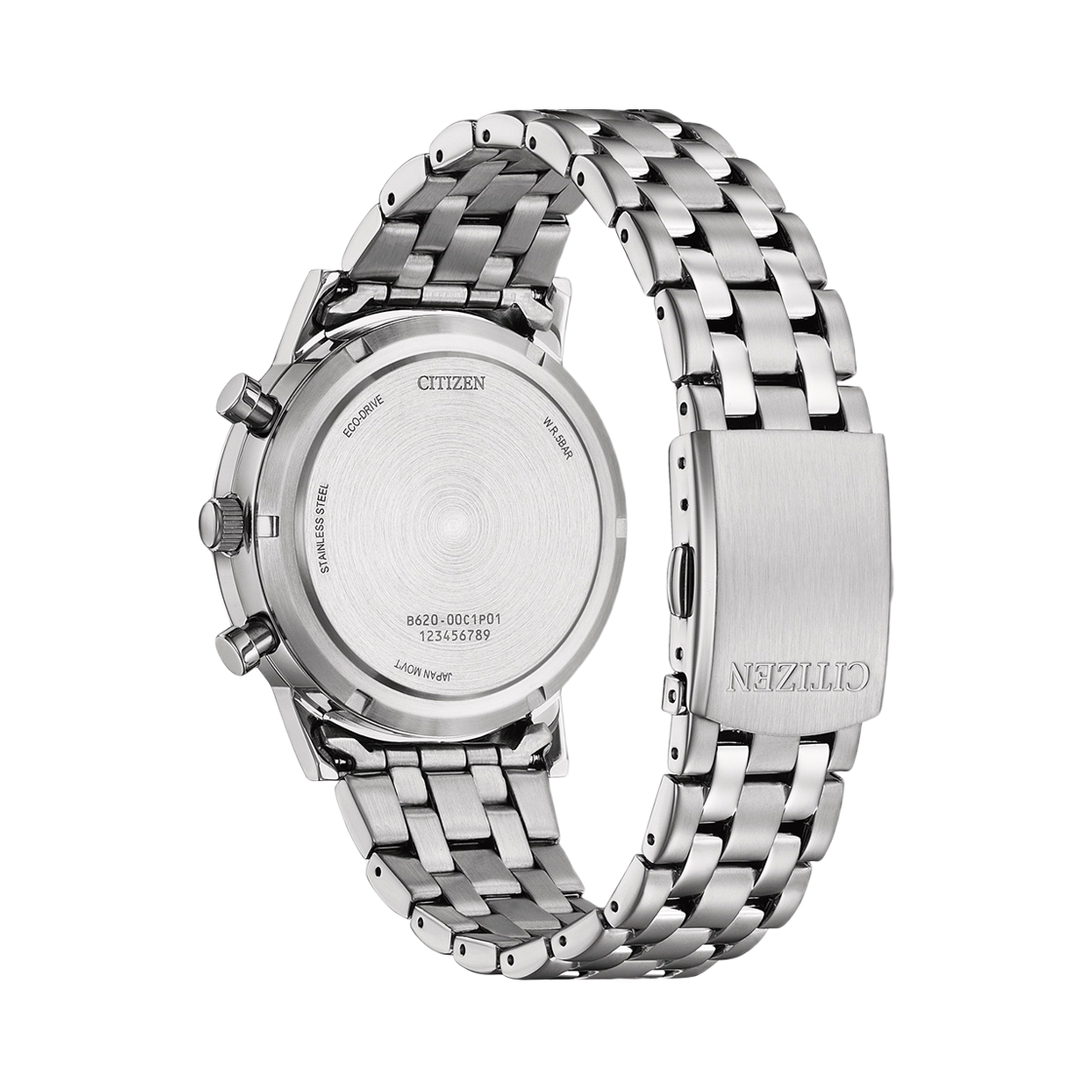 시티즌 크로노그래프 에코드라이브 42mm 스테인리스 스틸 실버 화이트(Citizen Chronograph Eco-Drive 42mm Stainless Steel Silver White) - 2